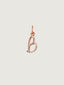 Charm de plata 925 bañada en oro rosa de 18K con inicial B