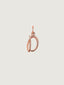 Charm de plata 925 bañada en oro rosa de 18K con inicial D