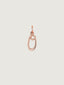 Charm de plata 925 bañada en oro rosa de 18K con inicial O