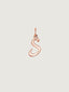 Charm de plata 925 bañada en oro rosa de 18K con inicial S