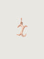 Charm de plata 925 bañada en oro rosa de 18K con inicial X
