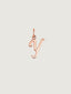 Charm de plata 925 bañada en oro rosa de 18K con inicial Y