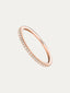 Anillo de oro rosa de 18K con diamantes 0,09 cts