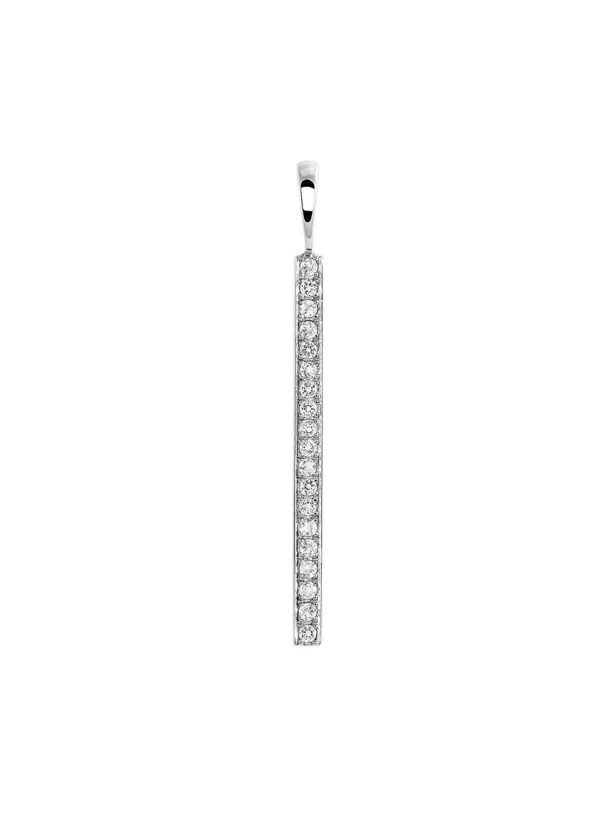 Colgante de plata con topacios blancos