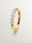 Pendiente individual de oro amarillo de 18K con diamantes