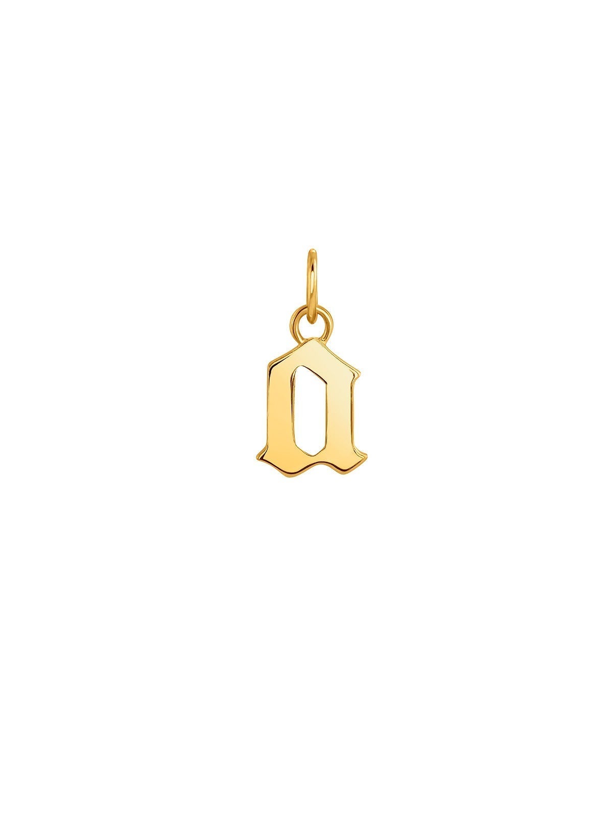 Charm de plata 925 bañada en oro amarillo con inicial A
