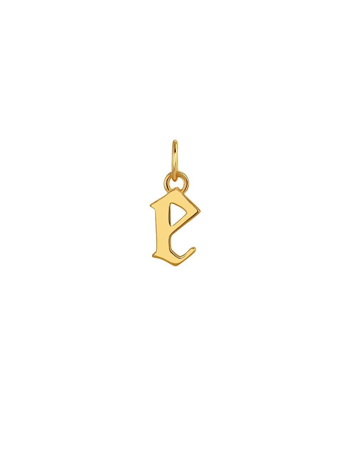 Charm de plata 925 bañada en oro amarillo con inicial E