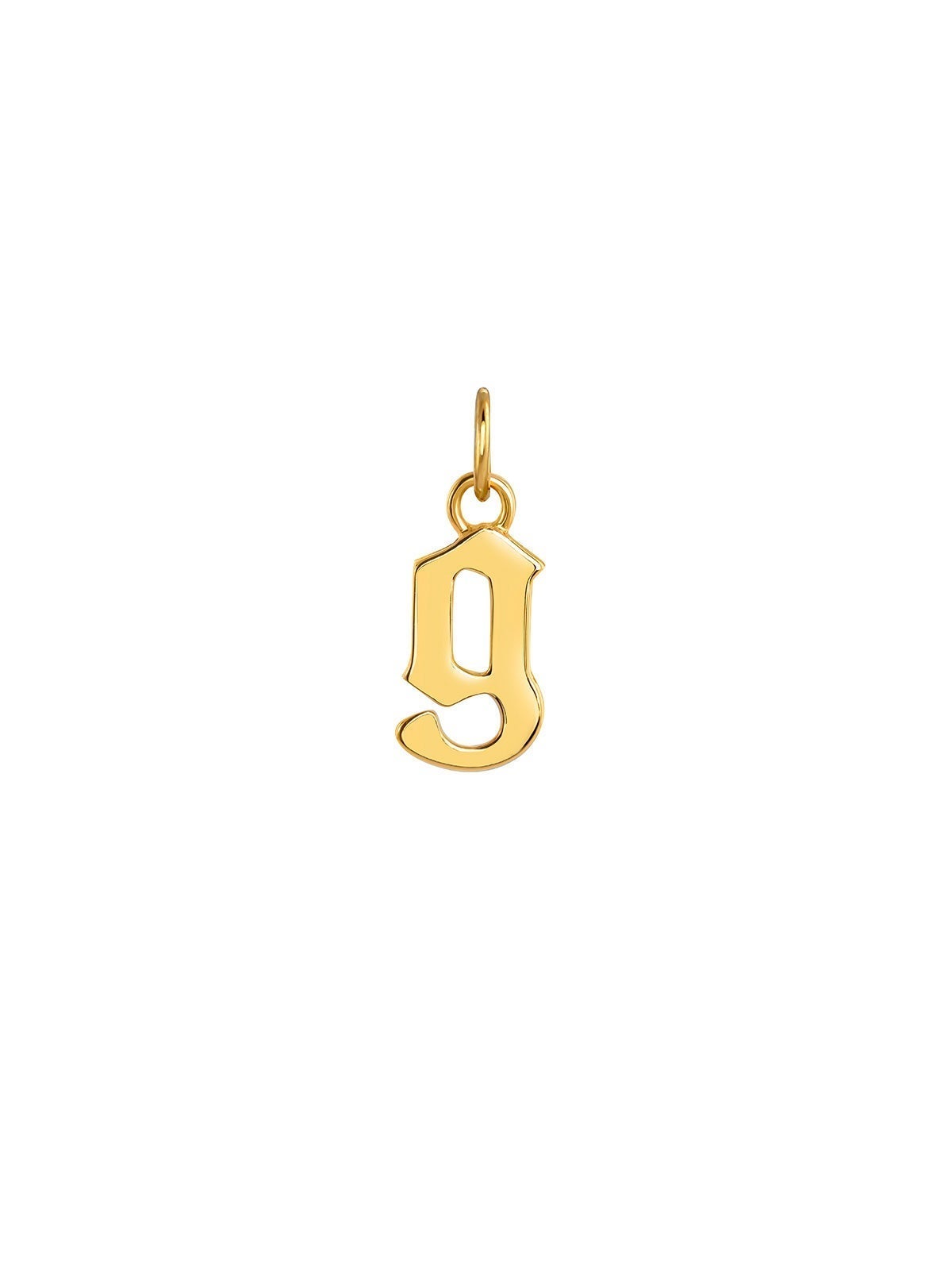 Charm de plata 925 bañada en oro amarillo con inicial G