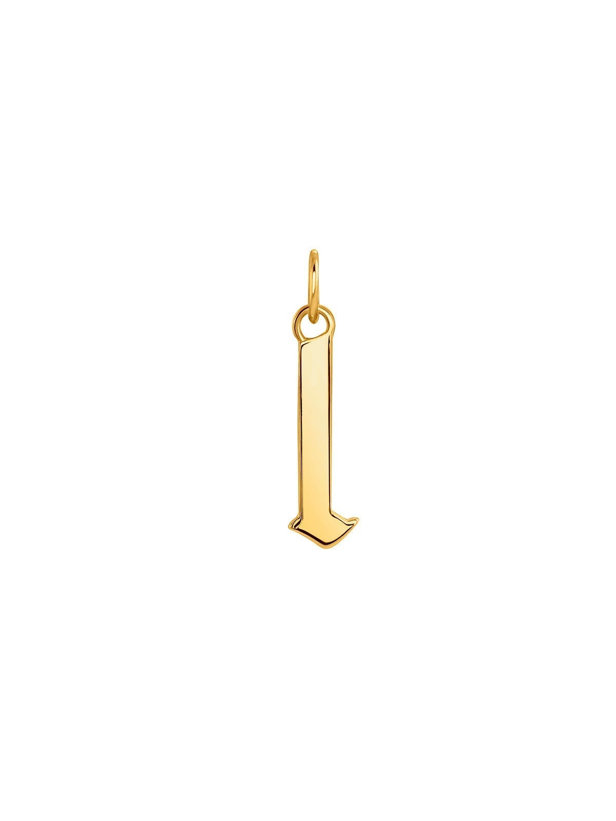 Charm de plata 925 bañada en oro amarillo con inicial L