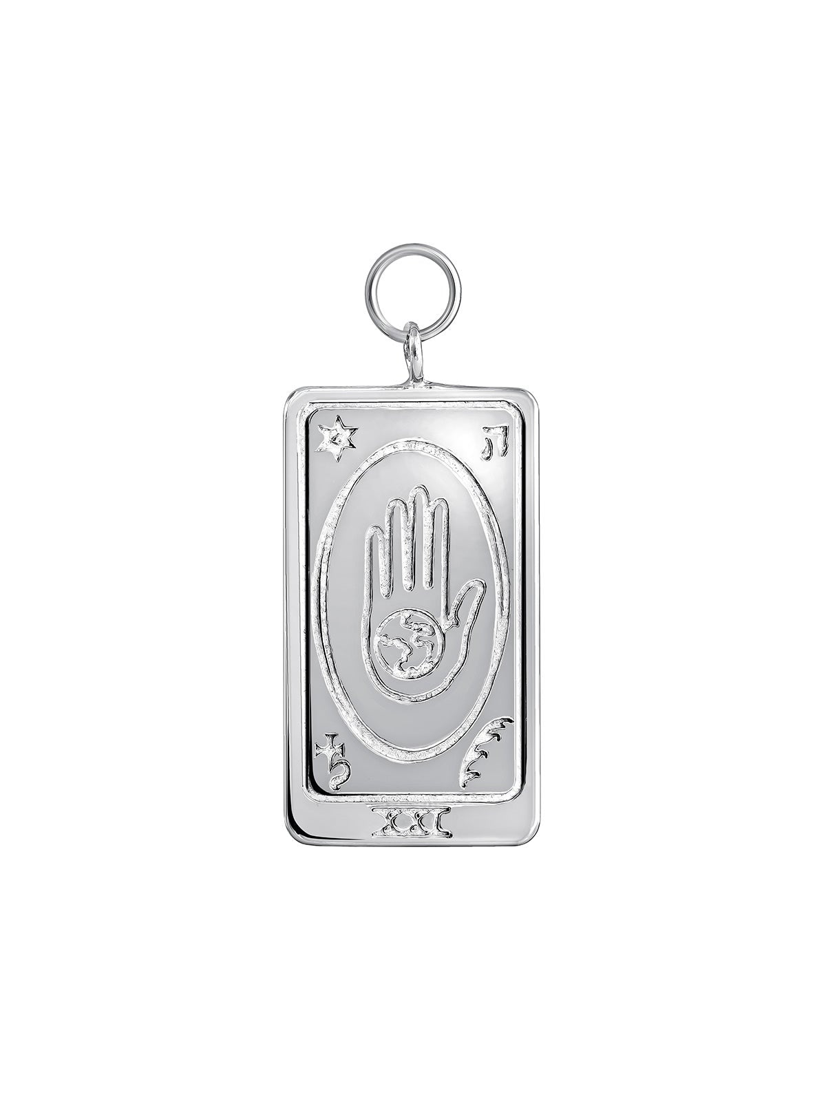 Charm de plata 925 con forma de carta de Tarot