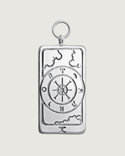 Charm de plata 925 con forma de carta de Tarot