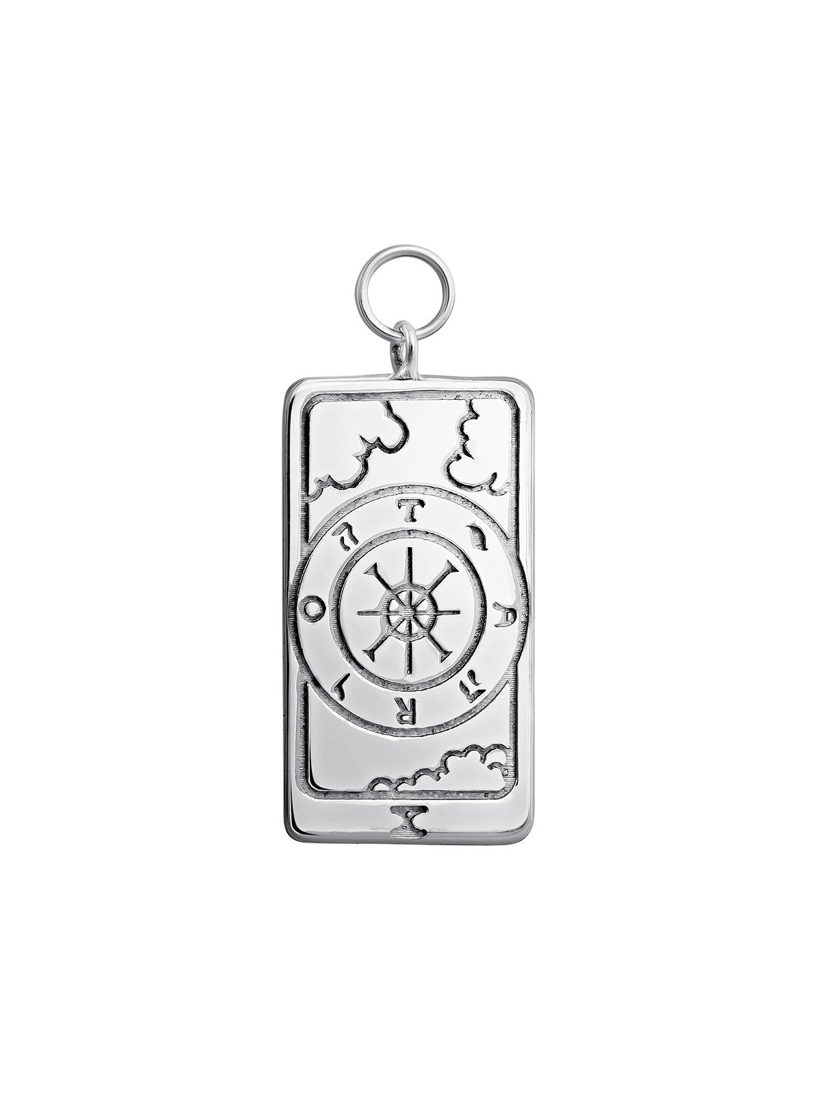 Charm de plata 925 con forma de carta de Tarot
