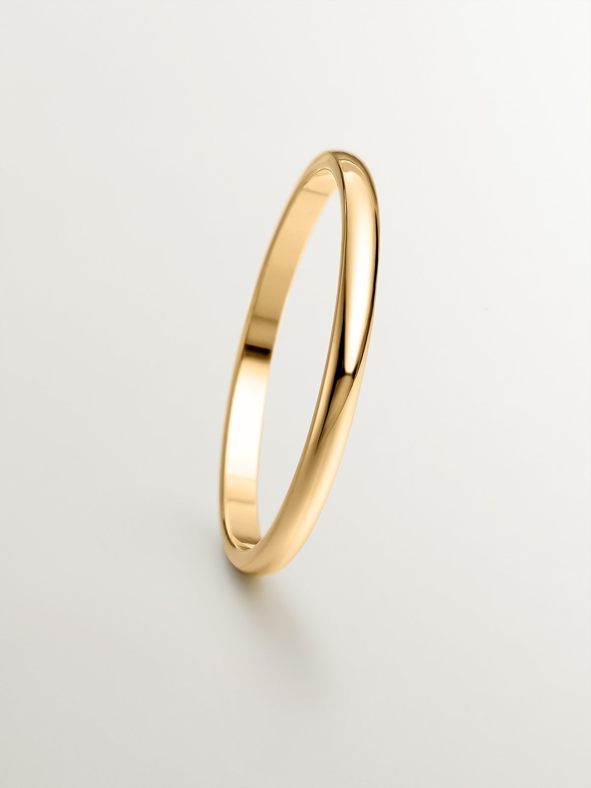 Alianza de oro amarillo de media caña de 1,70mm