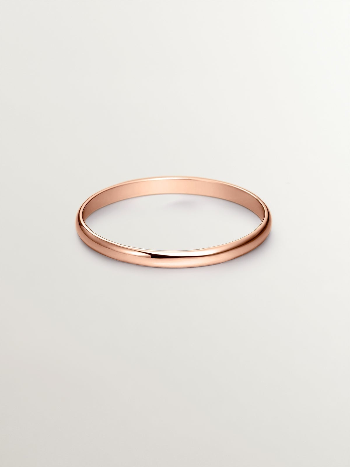 Alianza de oro rosa de media caña de 1,95mm