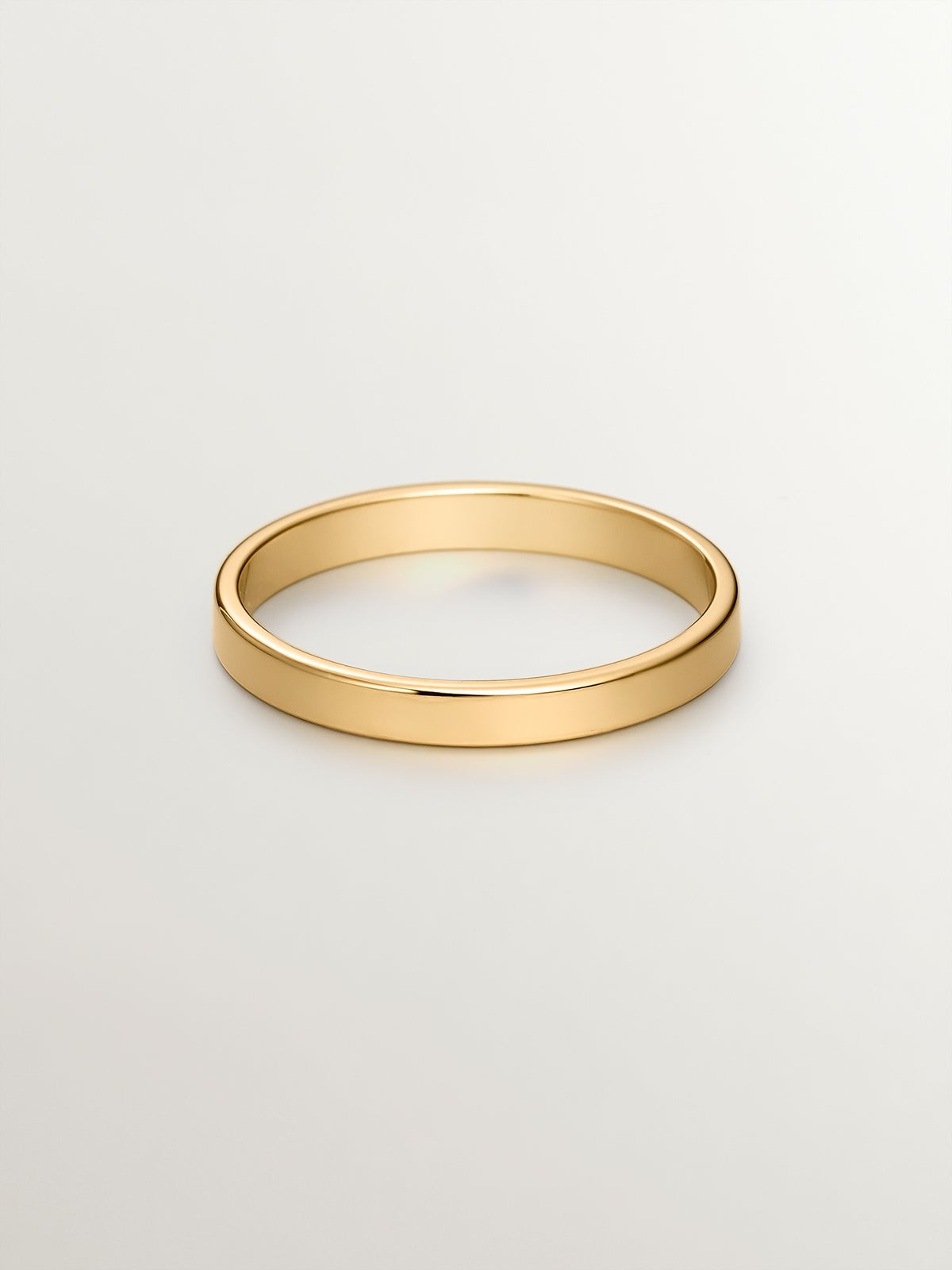 Alianza de oro amarillo de 18k plana de 2,40mm