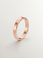 Alianza de oro rosa de 18k plana de 3mm