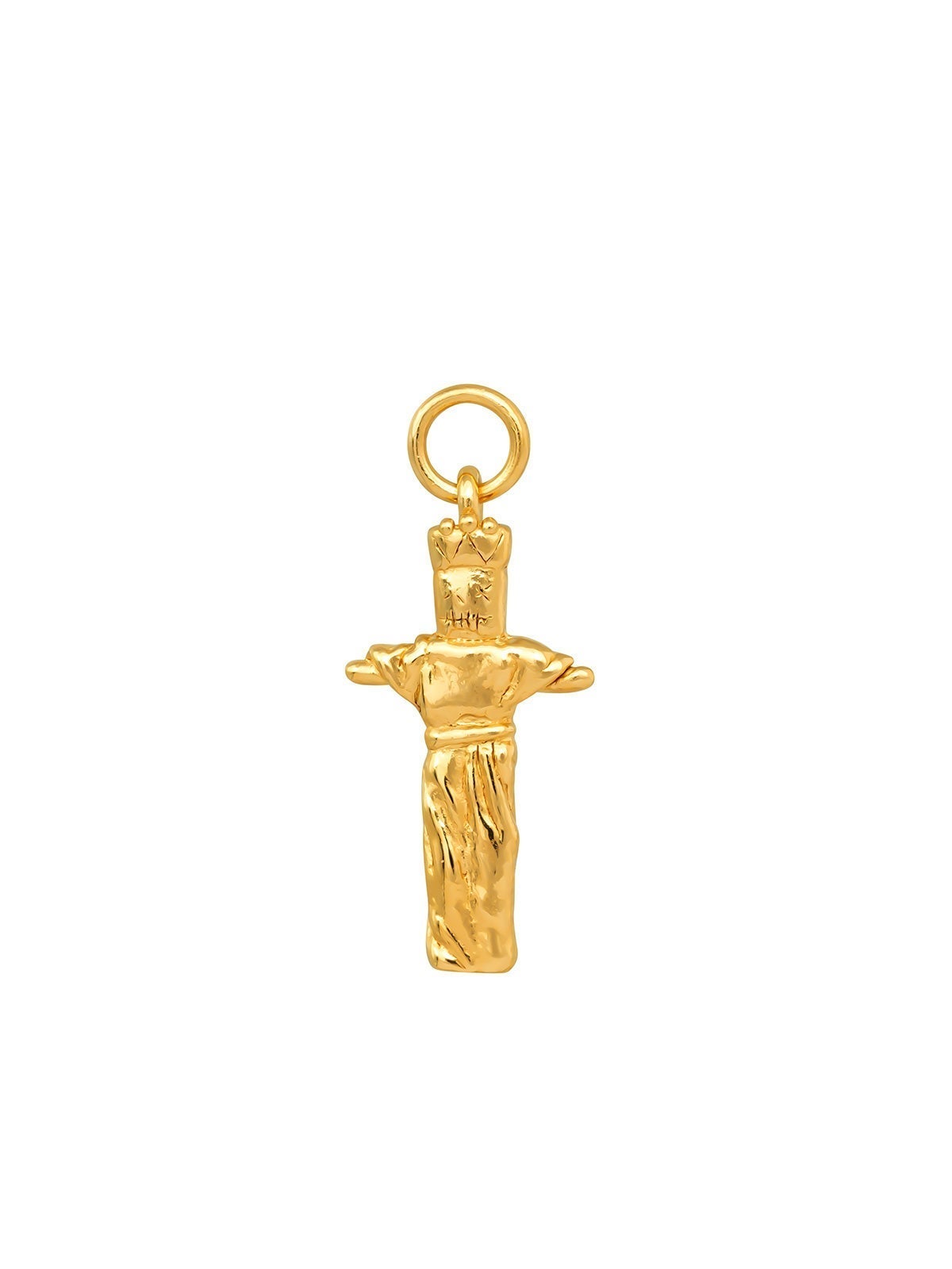 Charm de plata 925 bañada en oro amarillo de 18K con forma de espantapájaros