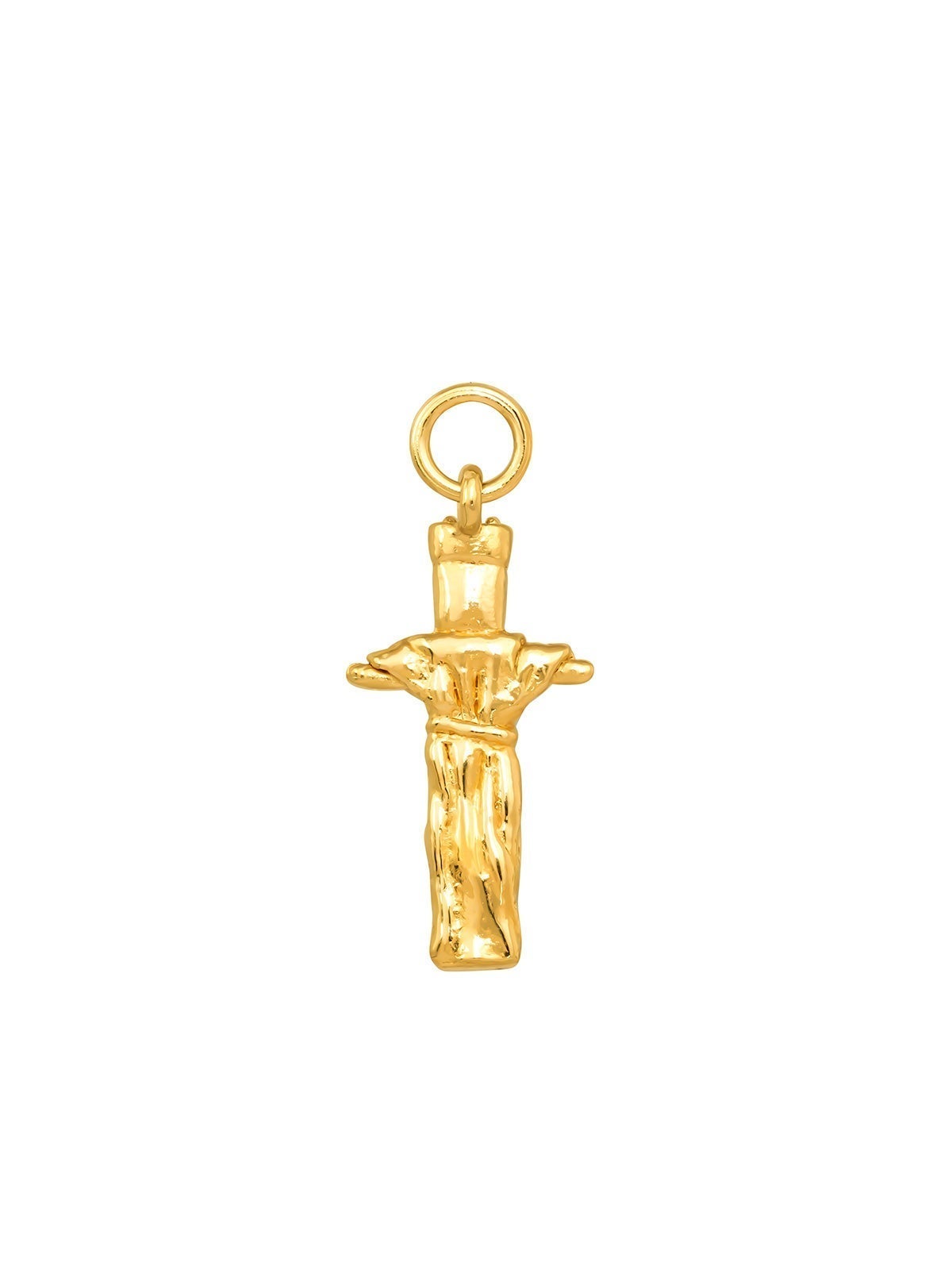 Charm de plata 925 bañada en oro amarillo de 18K con forma de espantapájaros