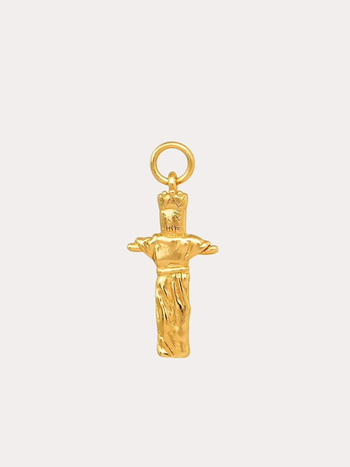 Charm de plata 925 bañada en oro amarillo de 18K con forma de espantapájaros