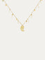 Collar de plata 925 bañada en oro amarillo de 18K con gota y espinela negra