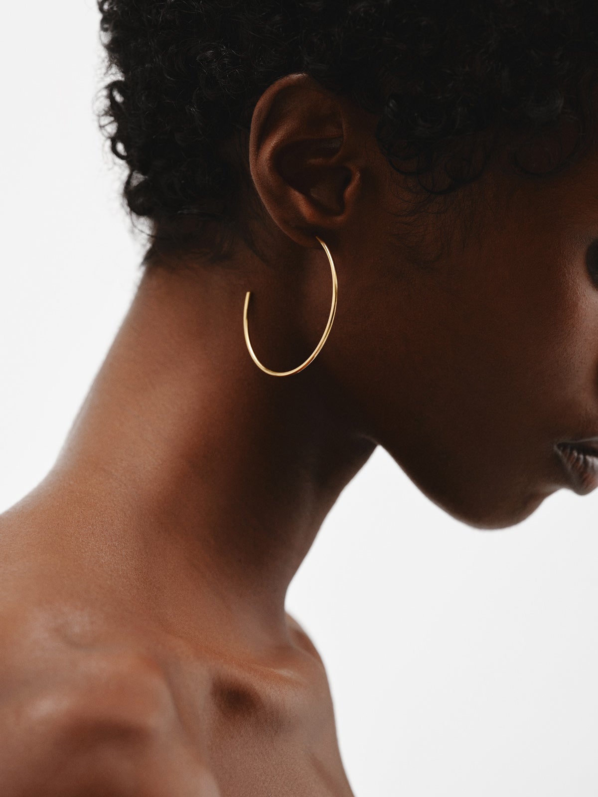 Pendientes de aro grandes de plata 925 bañada en oro amarillo de 18K