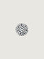 Pendiente individual de oro blanco de 18K con roseta de diamantes 0,06 cts