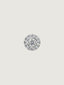 Pendiente individual de oro blanco de 18K con roseta de diamantes 0,1 cts