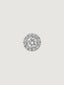 Pendiente individual de oro blanco de 18K con roseta de diamantes 0,16 cts