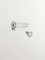 Piercing solitario de oro blanco de 18K con diamante 0,014 cts