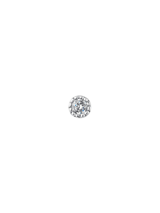 Piercing individual de oro banco de 9K con diamante