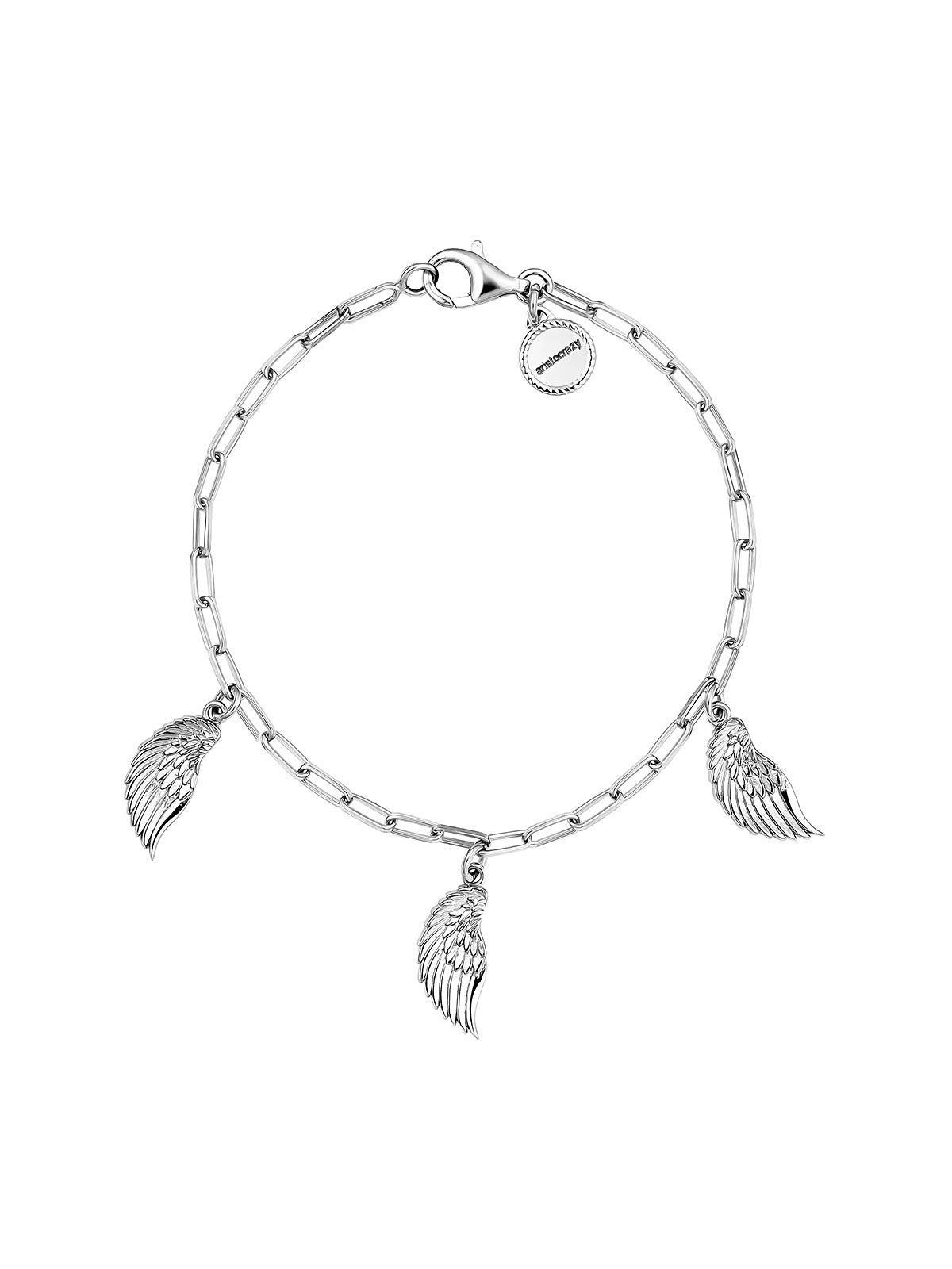 Pulsera con dije de ala de plata