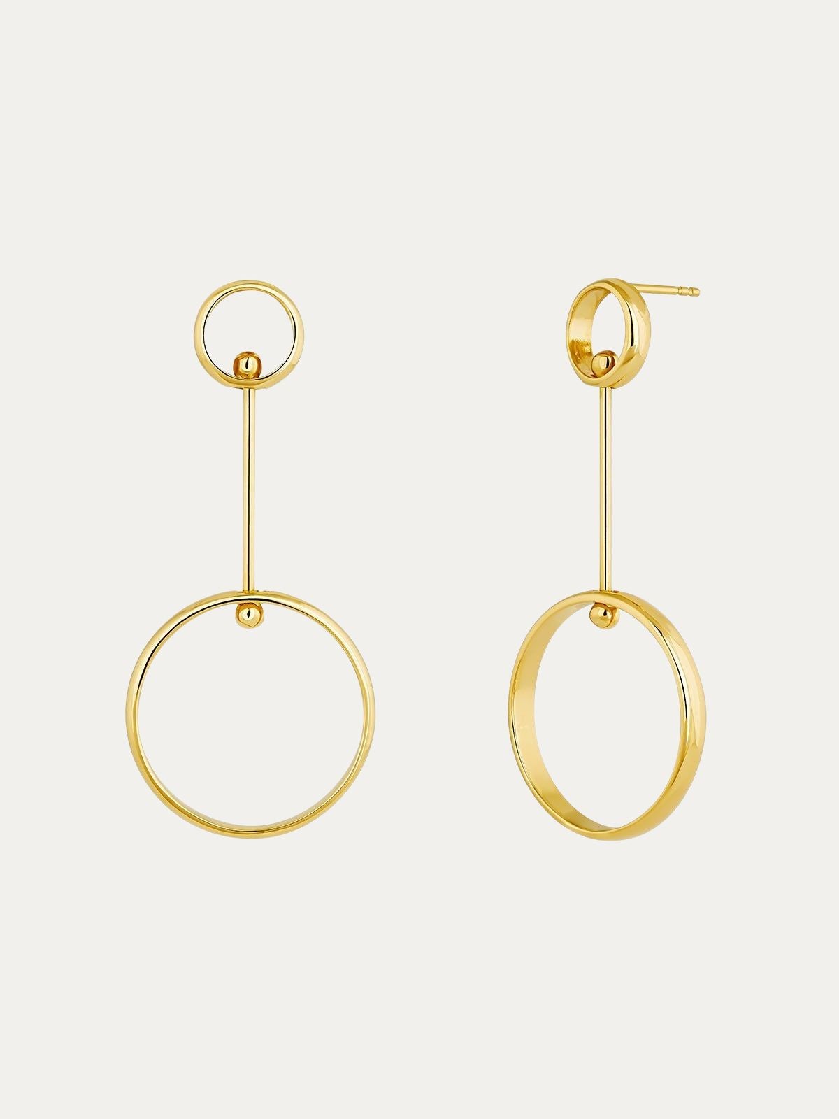 Penidentes de plata 925 bañada en oro de 18K