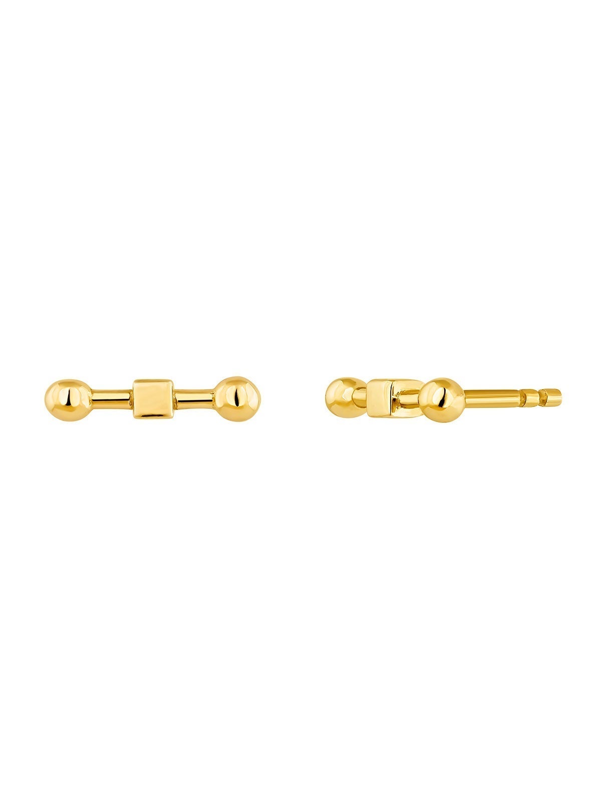 Penidentes de plata 925 bañada en oro de 18K