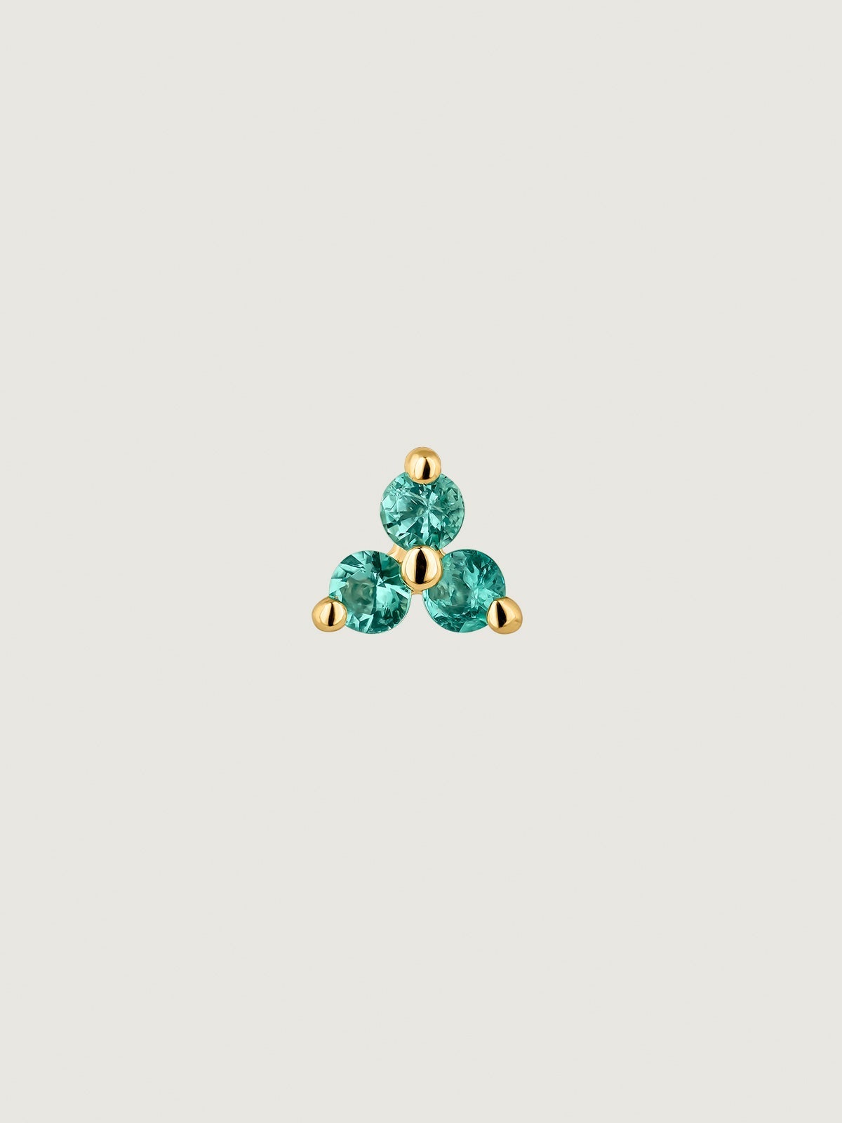 Piercing bola esmeralda oro 9kt