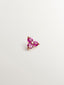 Individual 18K rose gold earring with rubies