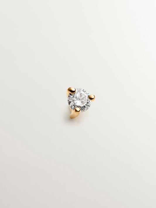 Piercing solitario de oro amarillo de 18K con diamante 0,04 cts