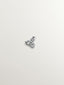 Piercing de oro blanco de 18k con trébol de diamantes