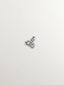 Piercing de oro blanco de 18k con trébol de diamantes