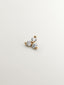 Piercing de oro amarillo de 18K con trébol de diamantes 0,06 cts