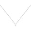Colgante de oro blanco de 9K con inicial B