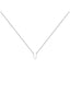 Colgante de oro blanco de 9K con inicial U