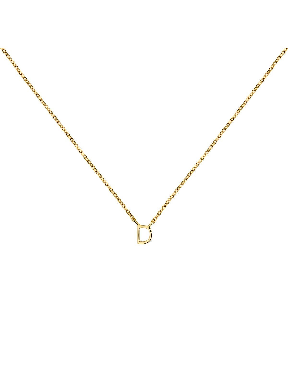 Colgante de oro amarillo de 9K con inicial D