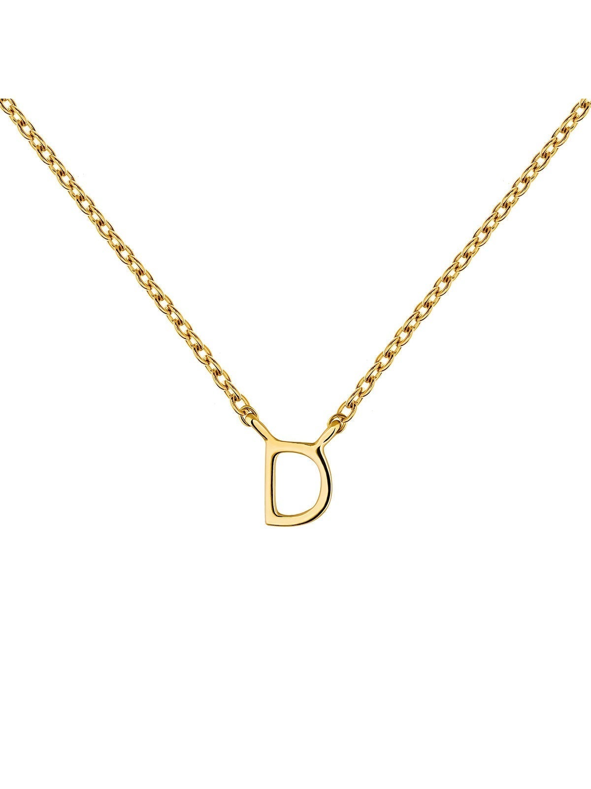 Colgante de oro amarillo de 9K con inicial D