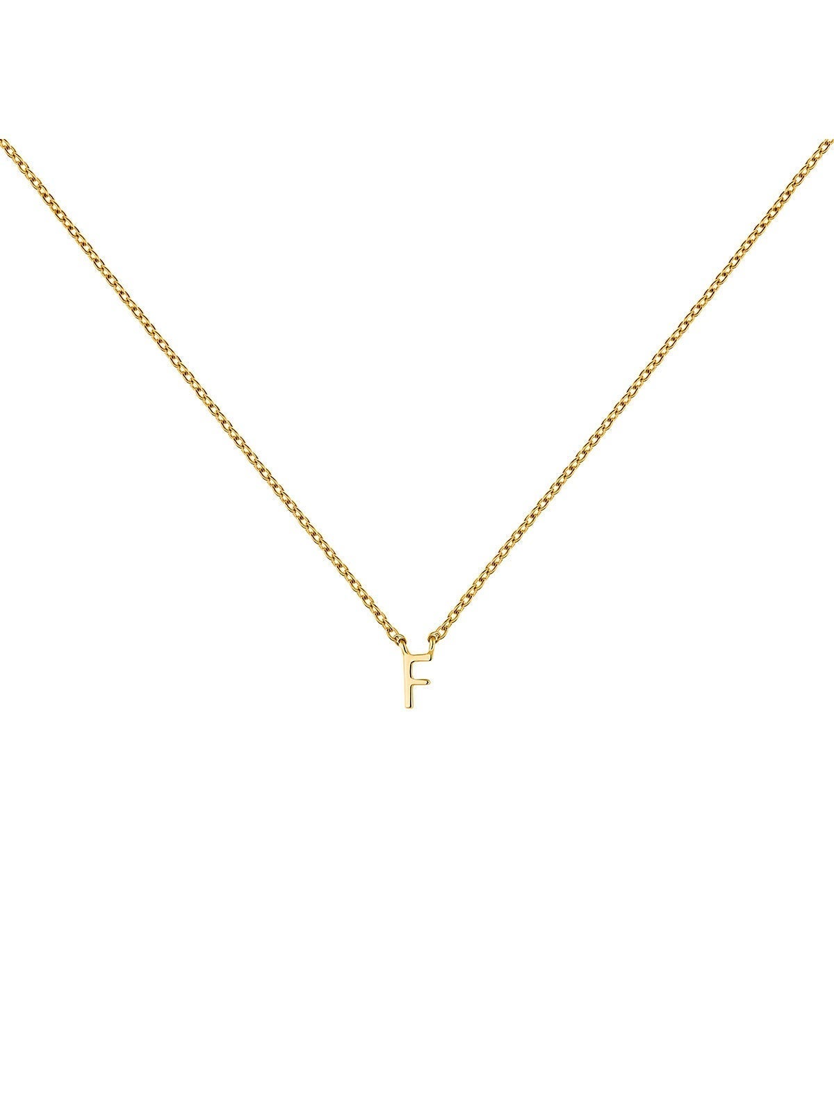 Colgante de oro amarillo de 9K con inicial F