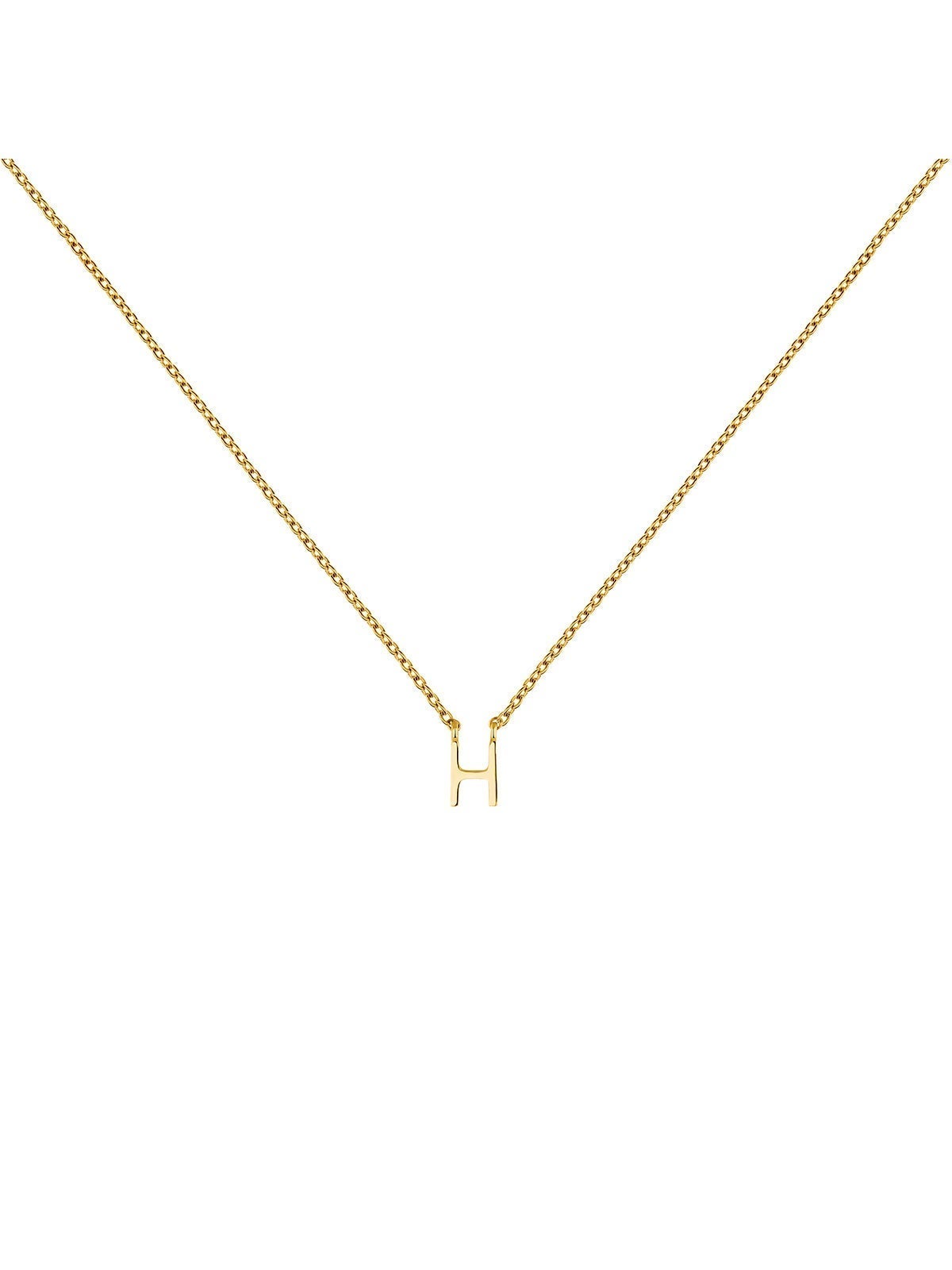 Colgante de oro amarillo de 9K con inicial H