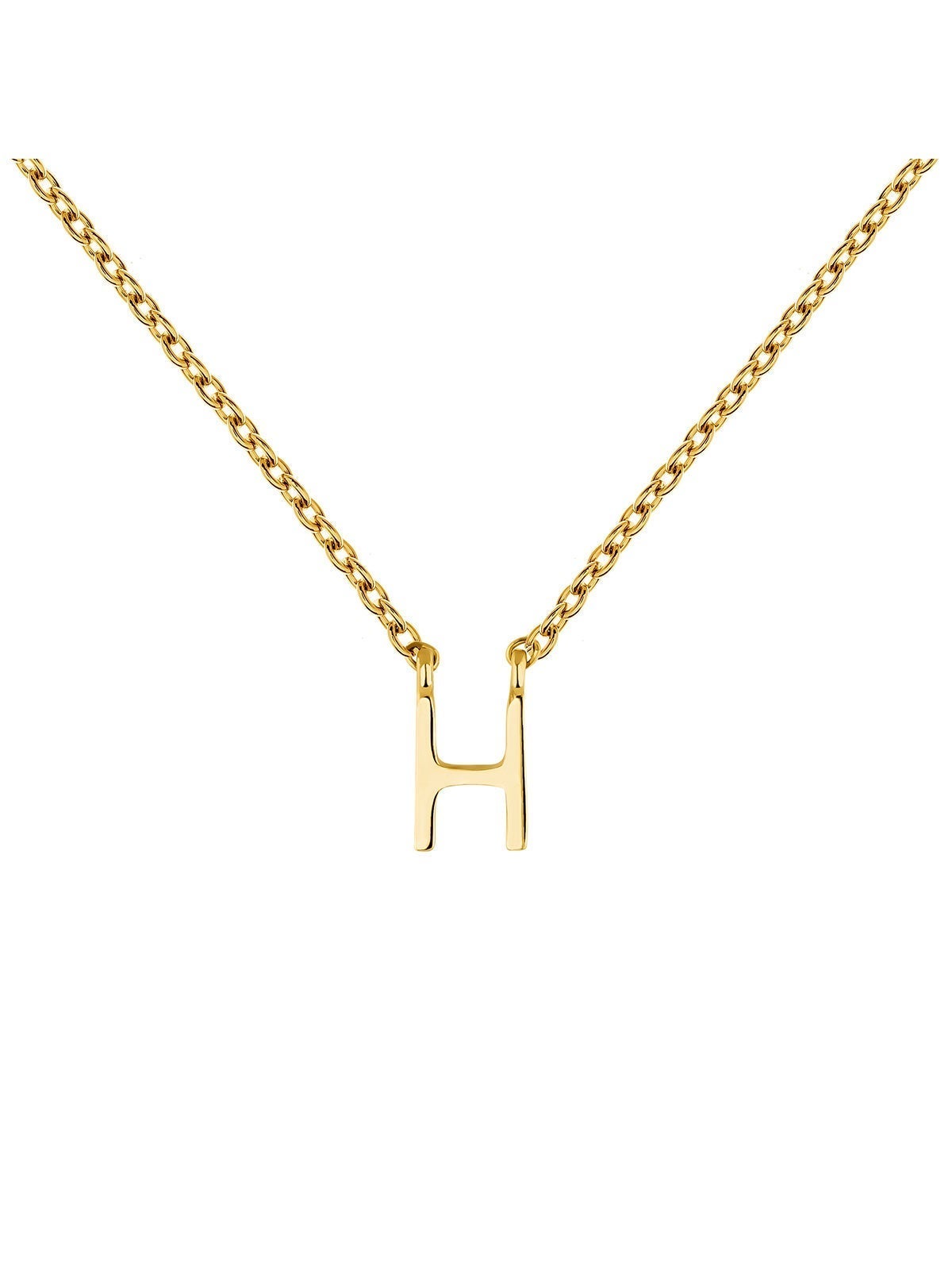 Colgante de oro amarillo de 9K con inicial H