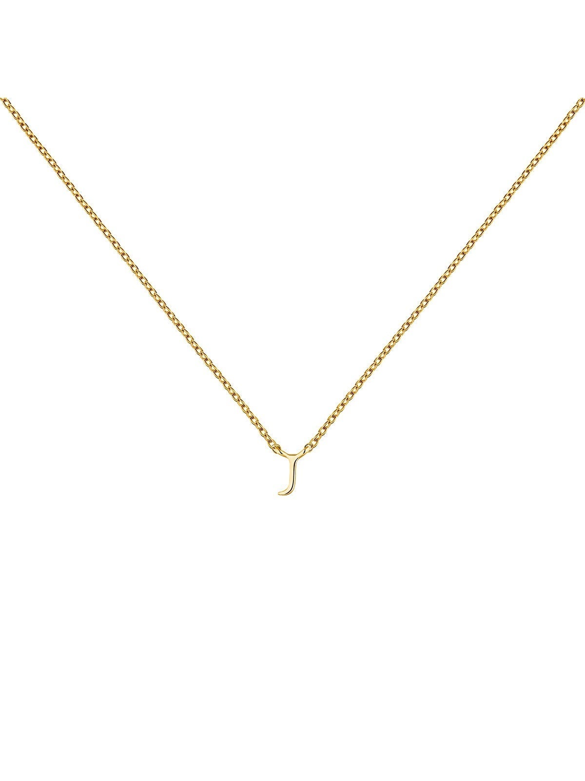 Collar de oro amarillo de 9K con letra J