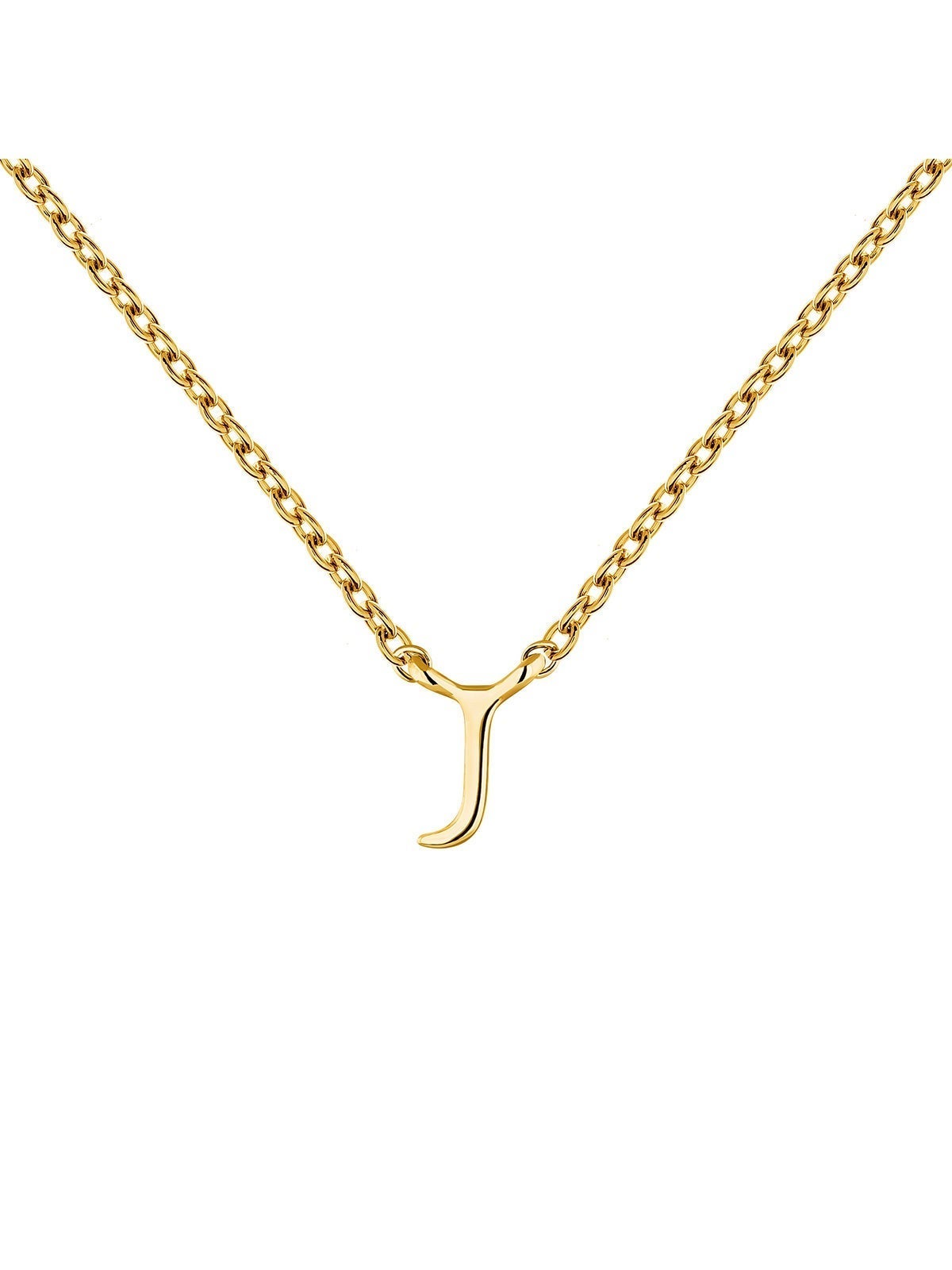 Collar de oro amarillo de 9K con letra J