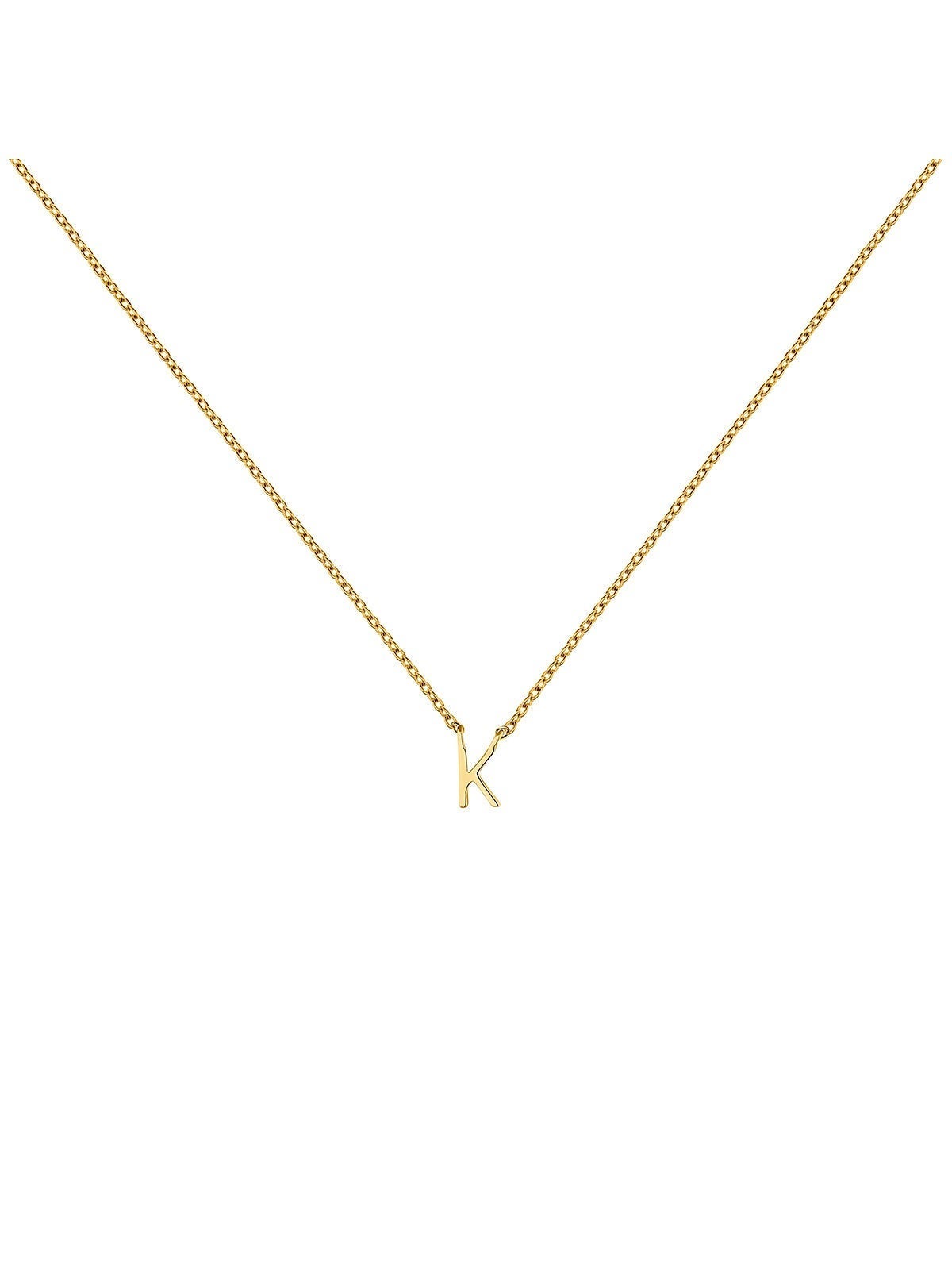 Colgante de oro amarillo de 9K con inicial K