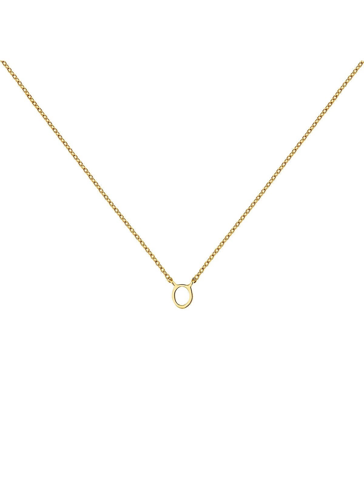 Colgante de oro amarillo de 9K con inicial O